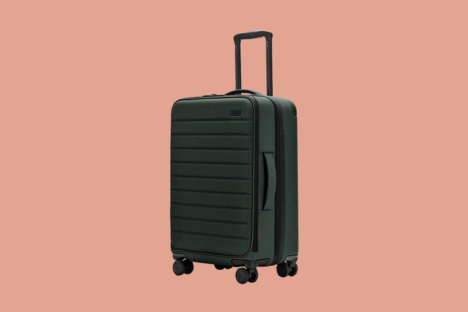 dark green away carry on suitcase