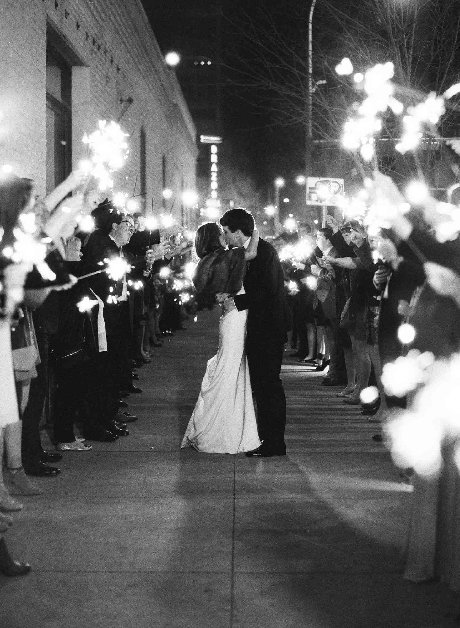 afton travers wedding sparklers