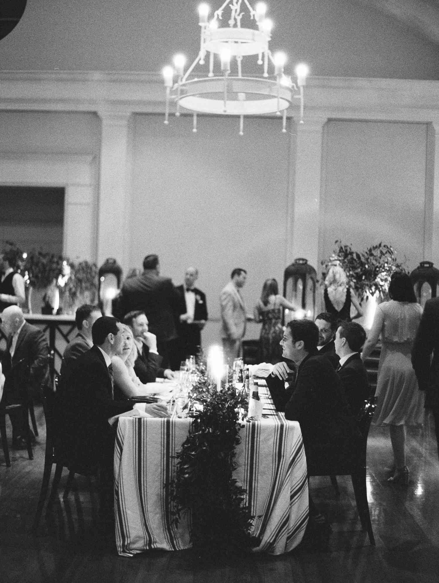 wedding reception seated guests
