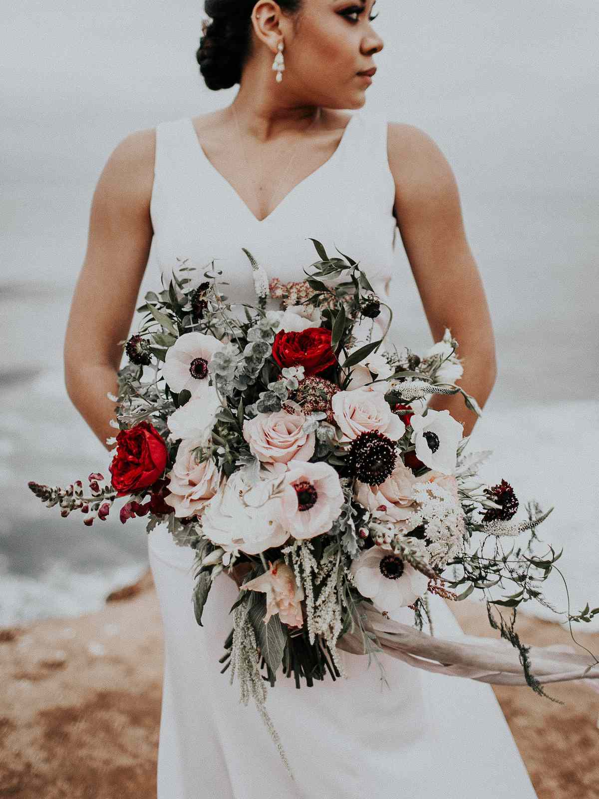 bride with bouquet