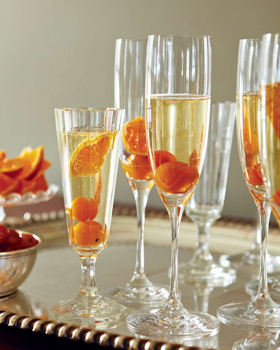 Kumquat-Champagne Cocktail
