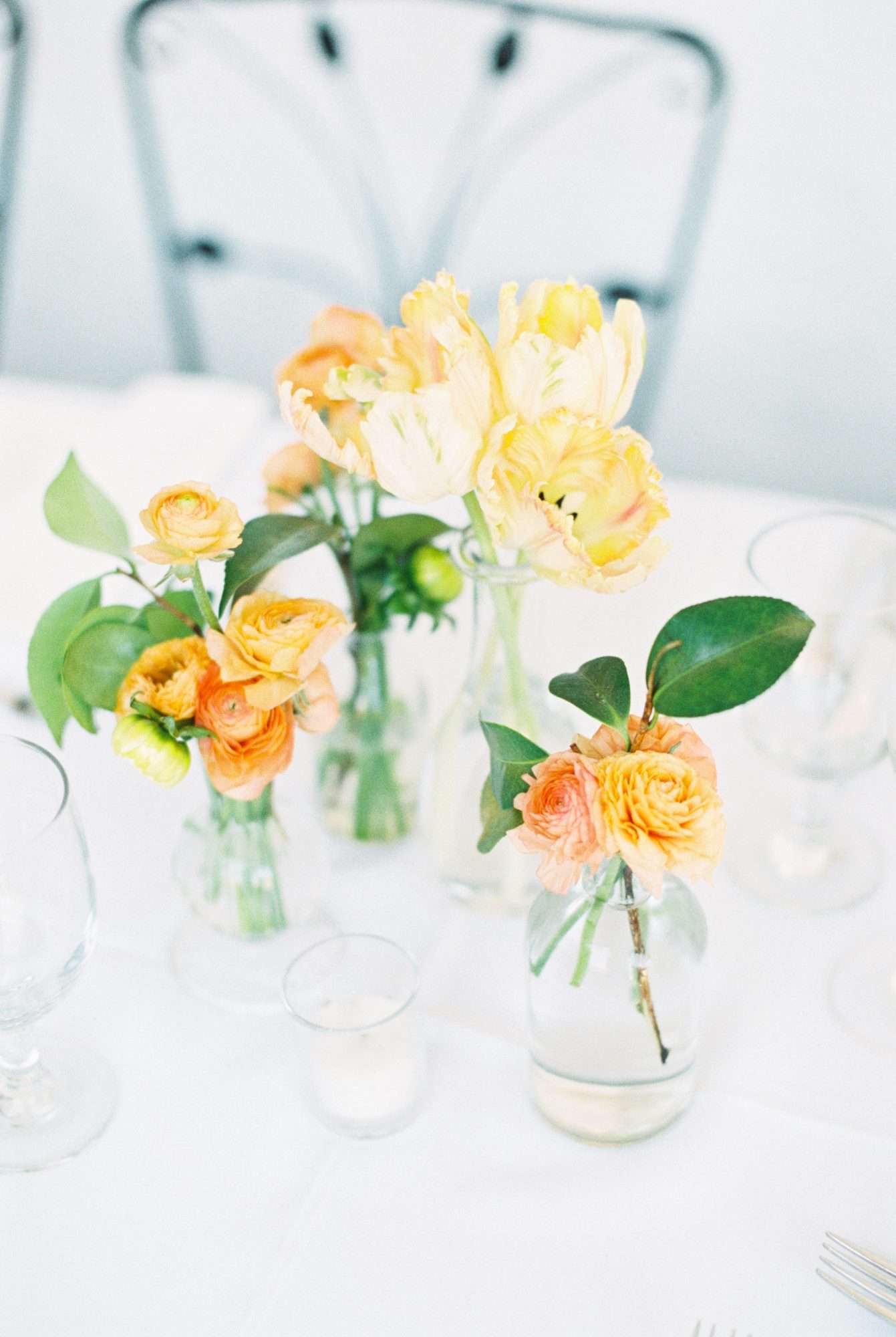 yellow floral centerpiece