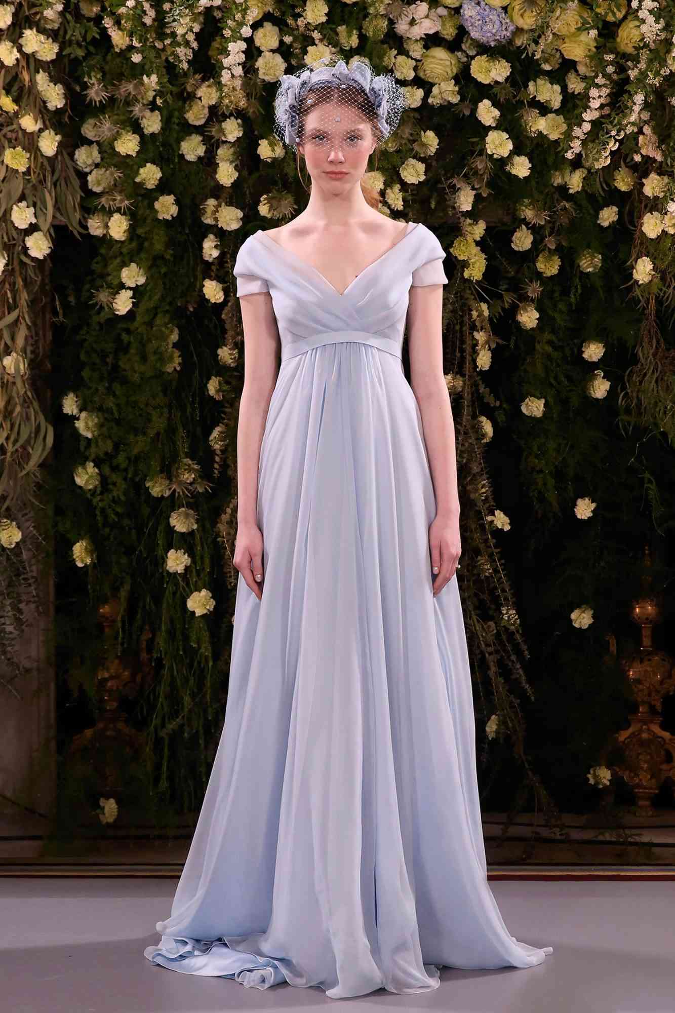 jenny packham wedding dress spring 2019 blue cap-sleeve a-line