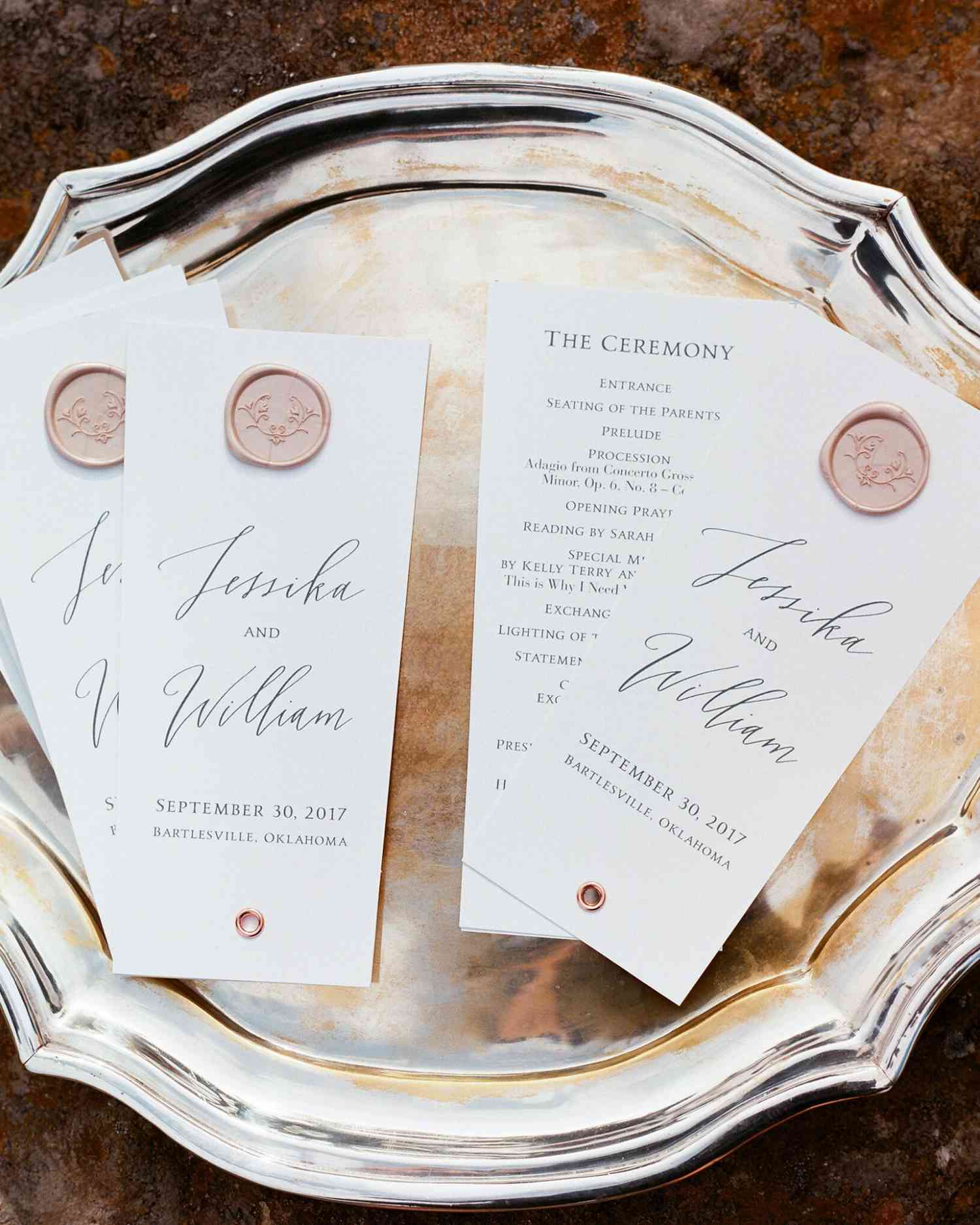 10 Things You Never Thought to Include in Your Ceremony Program | Martha  Stewart