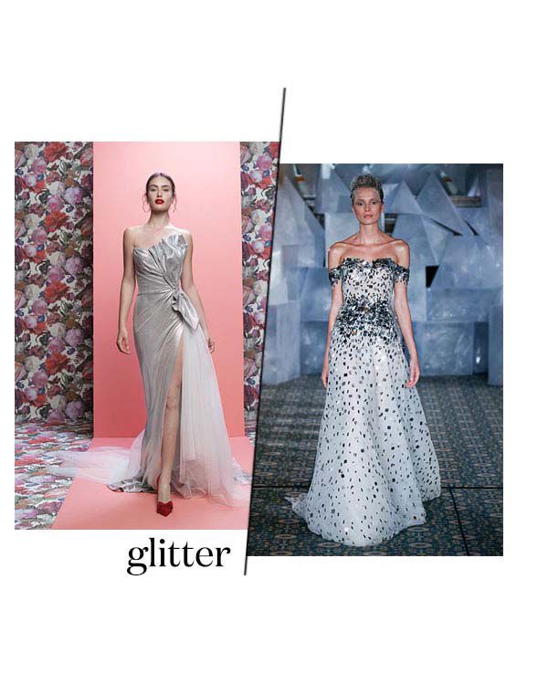 Spring 2019 Bridal Fashion Week Glitter Trend