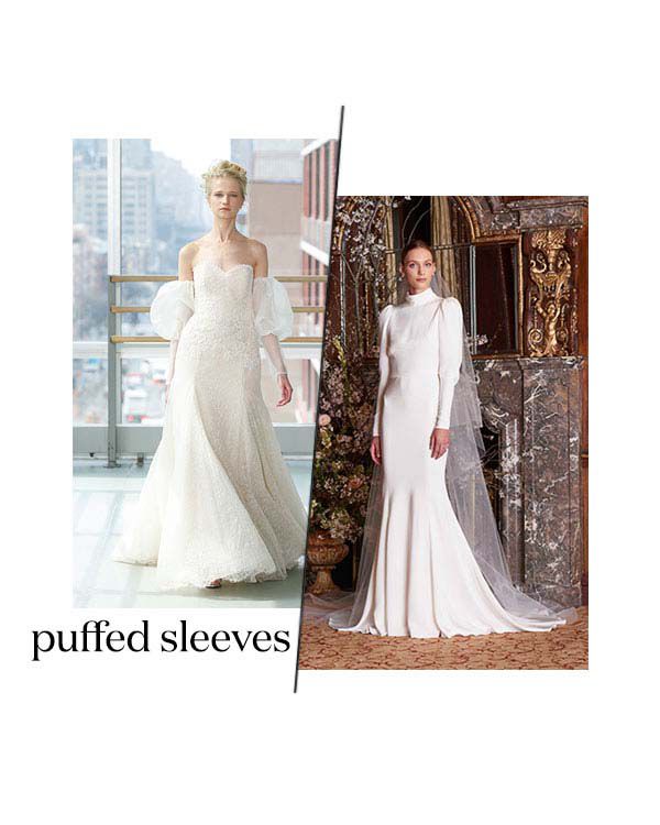Spring 2019 Bridal Fashion Week Puffed Sleeves Trend