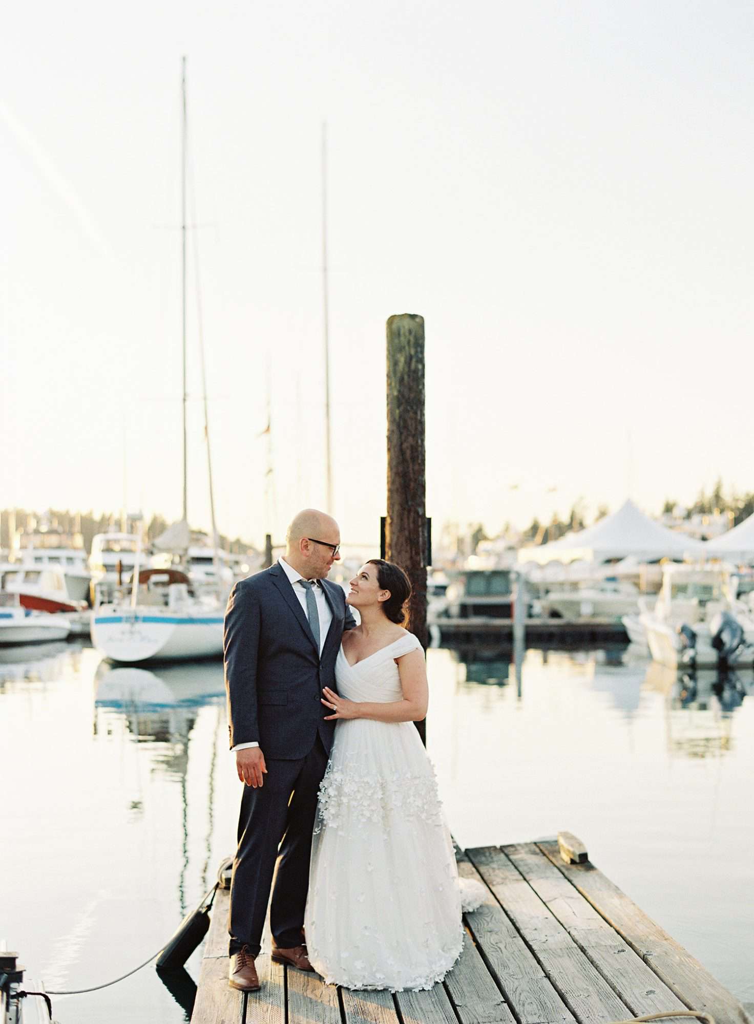 cassandra jason wedding couple on dock
