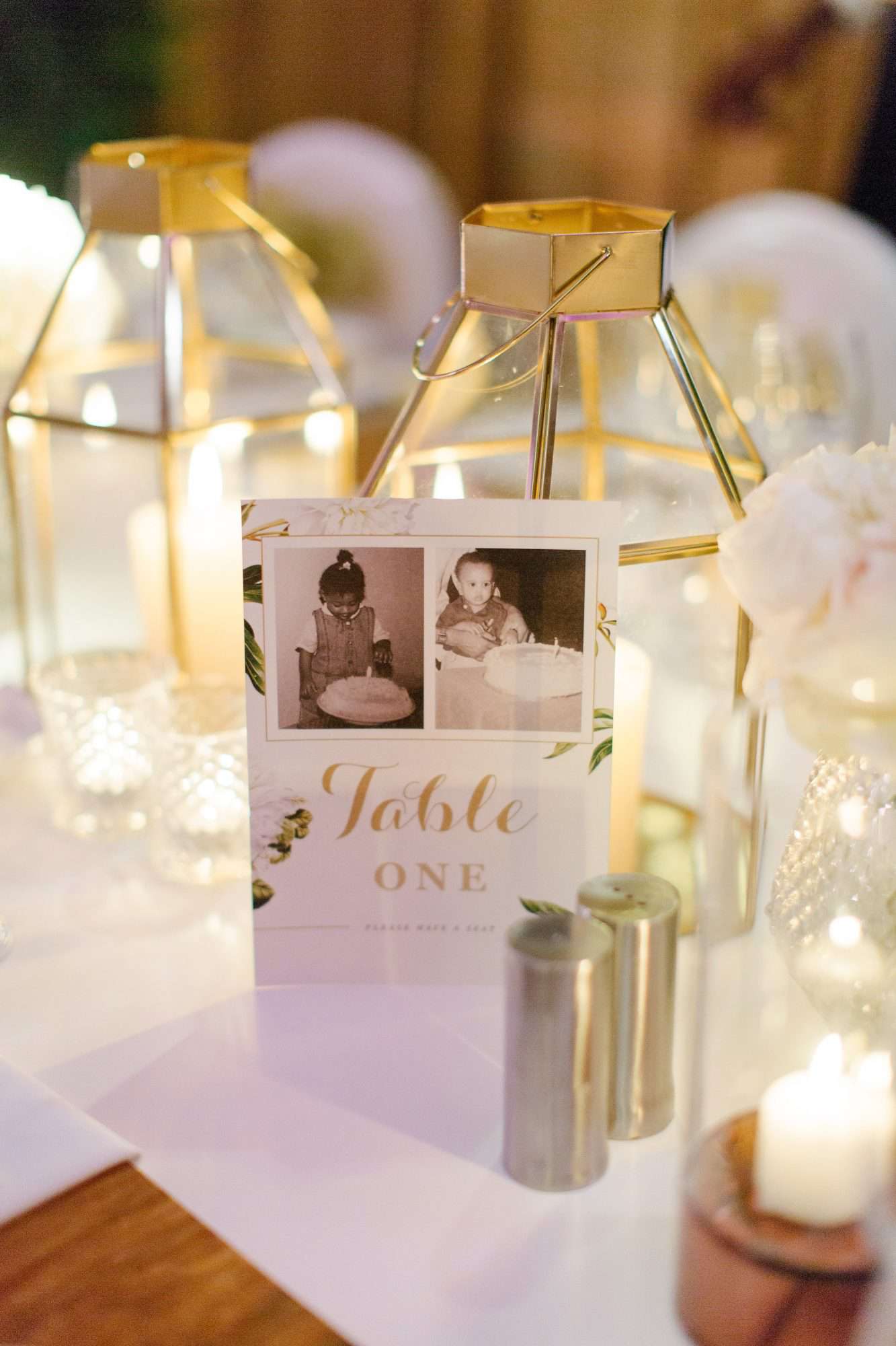 chloe shayo south africa couple reception table number photos lanterns candles