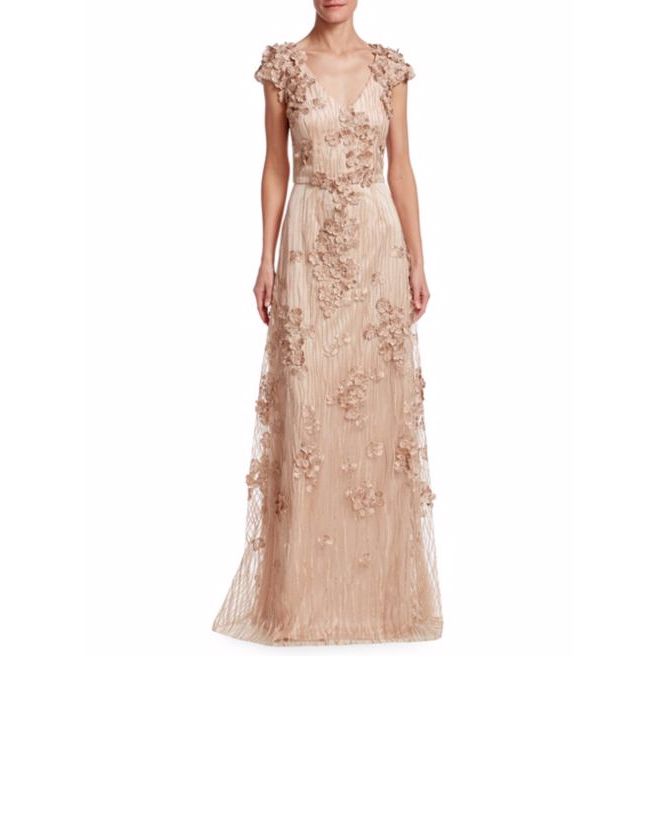 beige mother of the bride gown