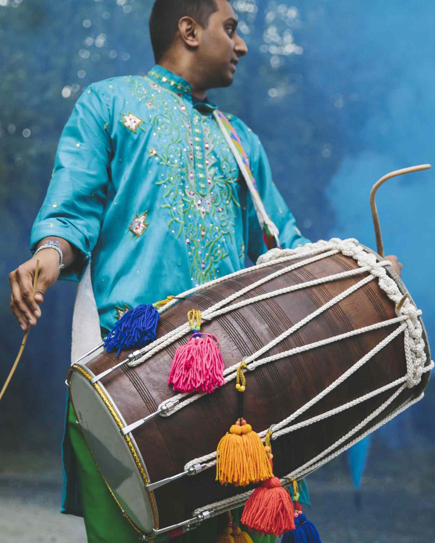 sanjay steven wedding baraat drum