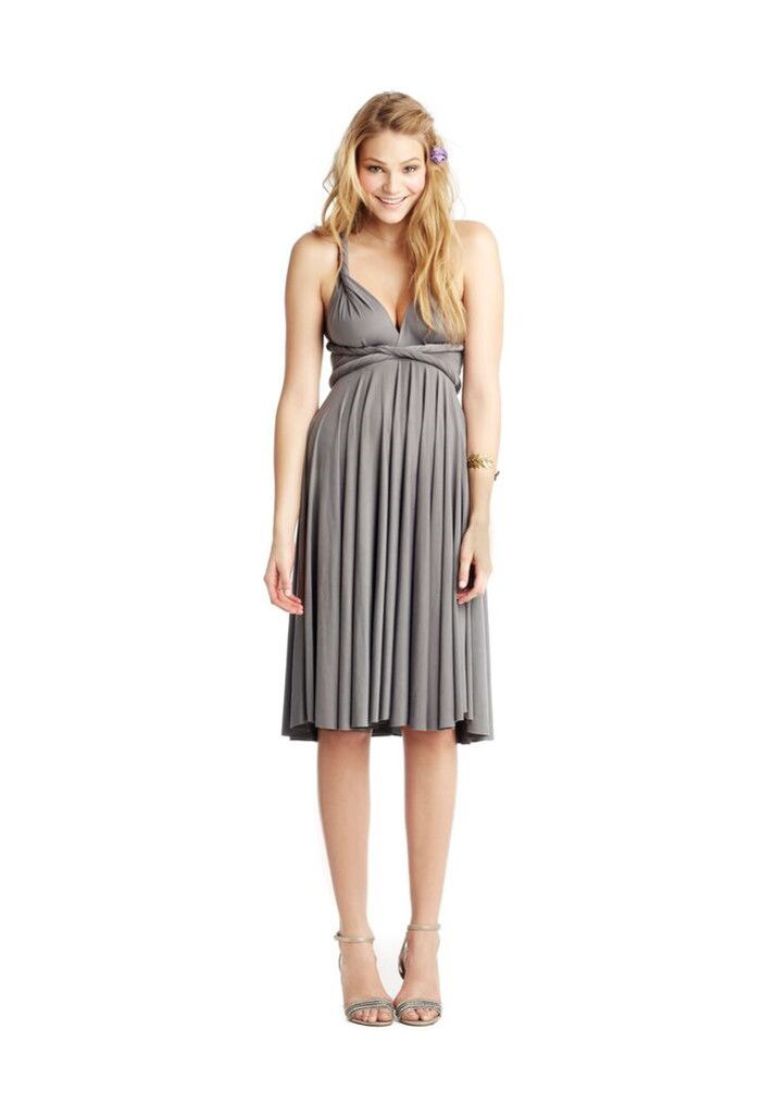twobirds short bridesmaid dress with twisted top