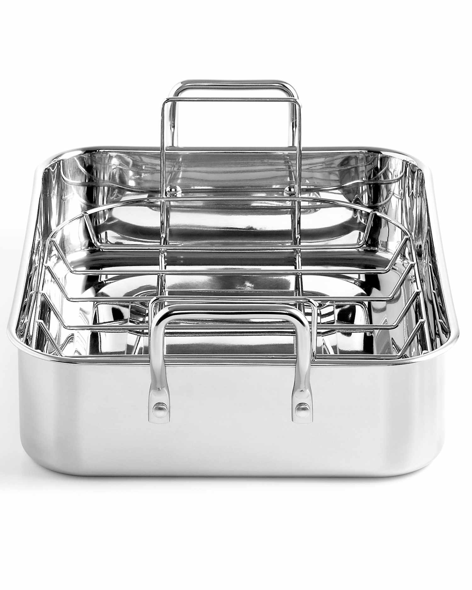Martha Stewart Collection Stainless Steel Roaster with Roasting Rack