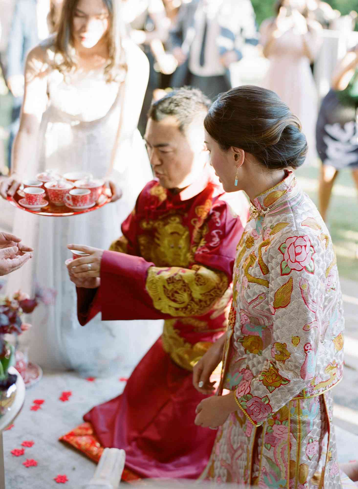 ivana nevin wedding couple at tea ceremony