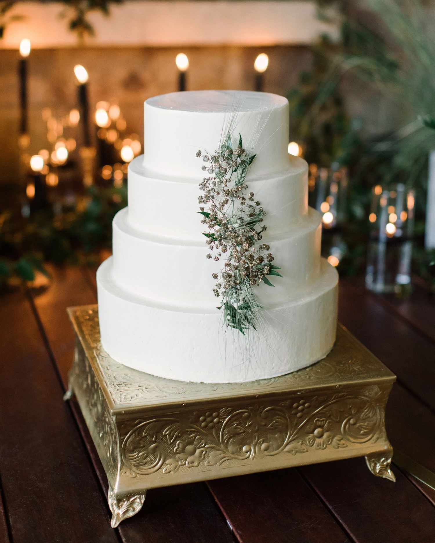 wedding white four tier cake