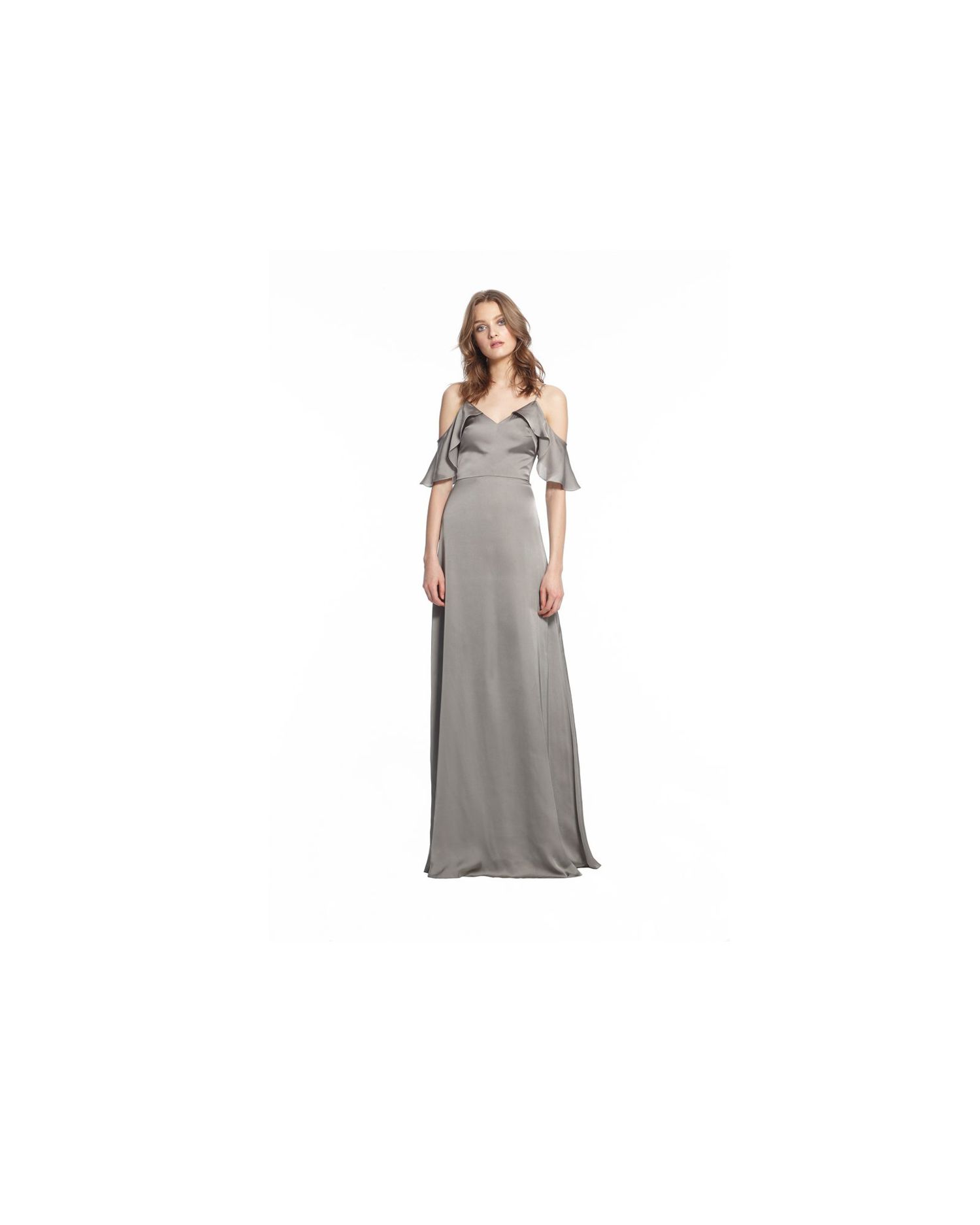 grey silver bridesmaid dresses monique lhuillier isabel dress