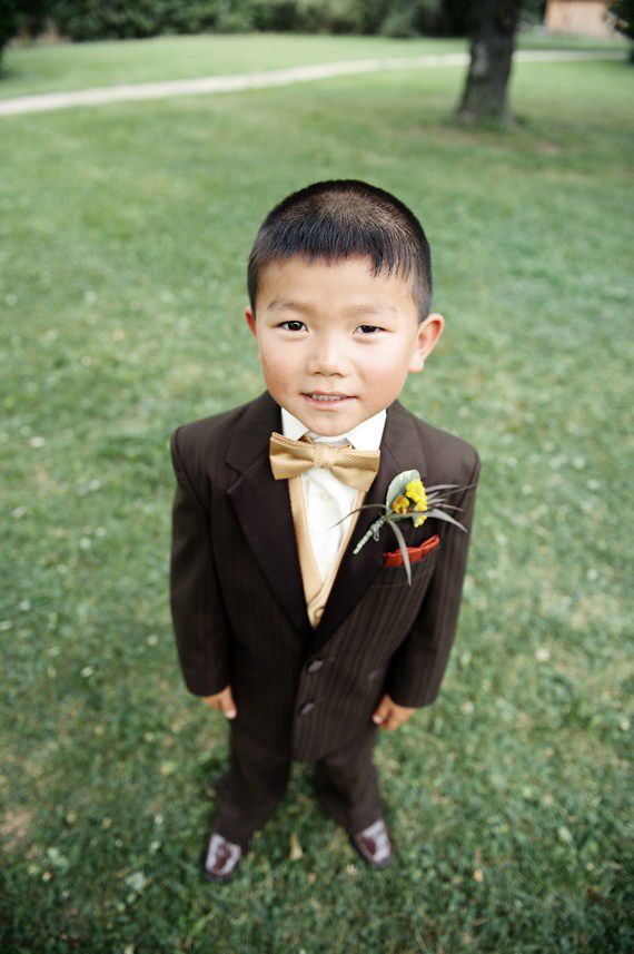Yellow Ring Bearer Boutonni&egrave;re