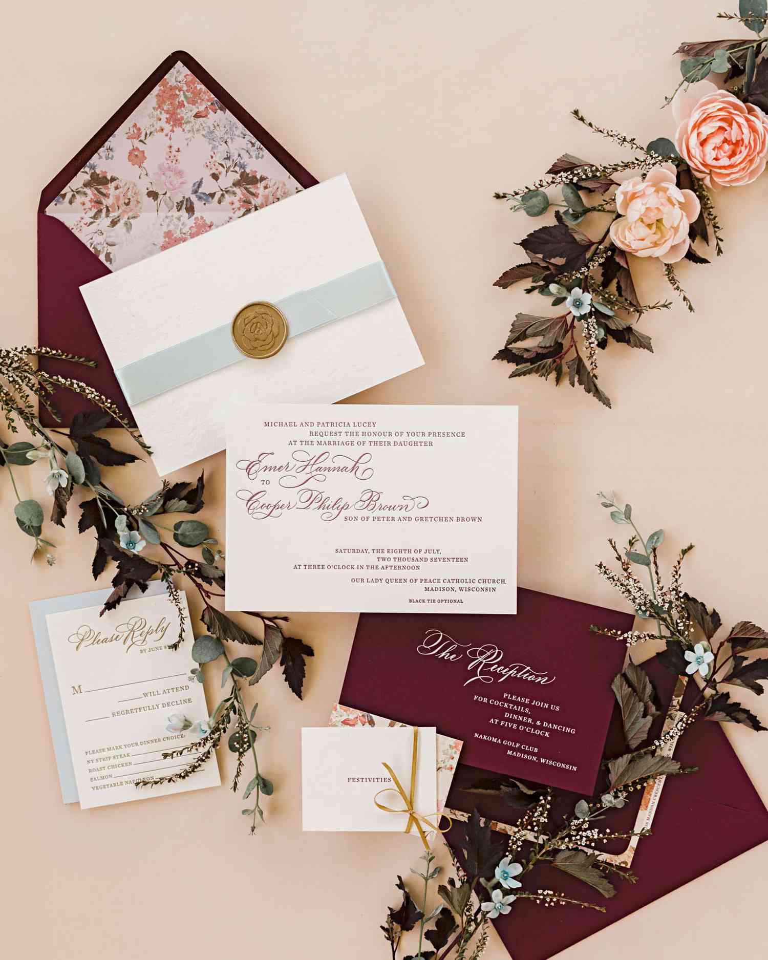 A Floral-Themed Invitation