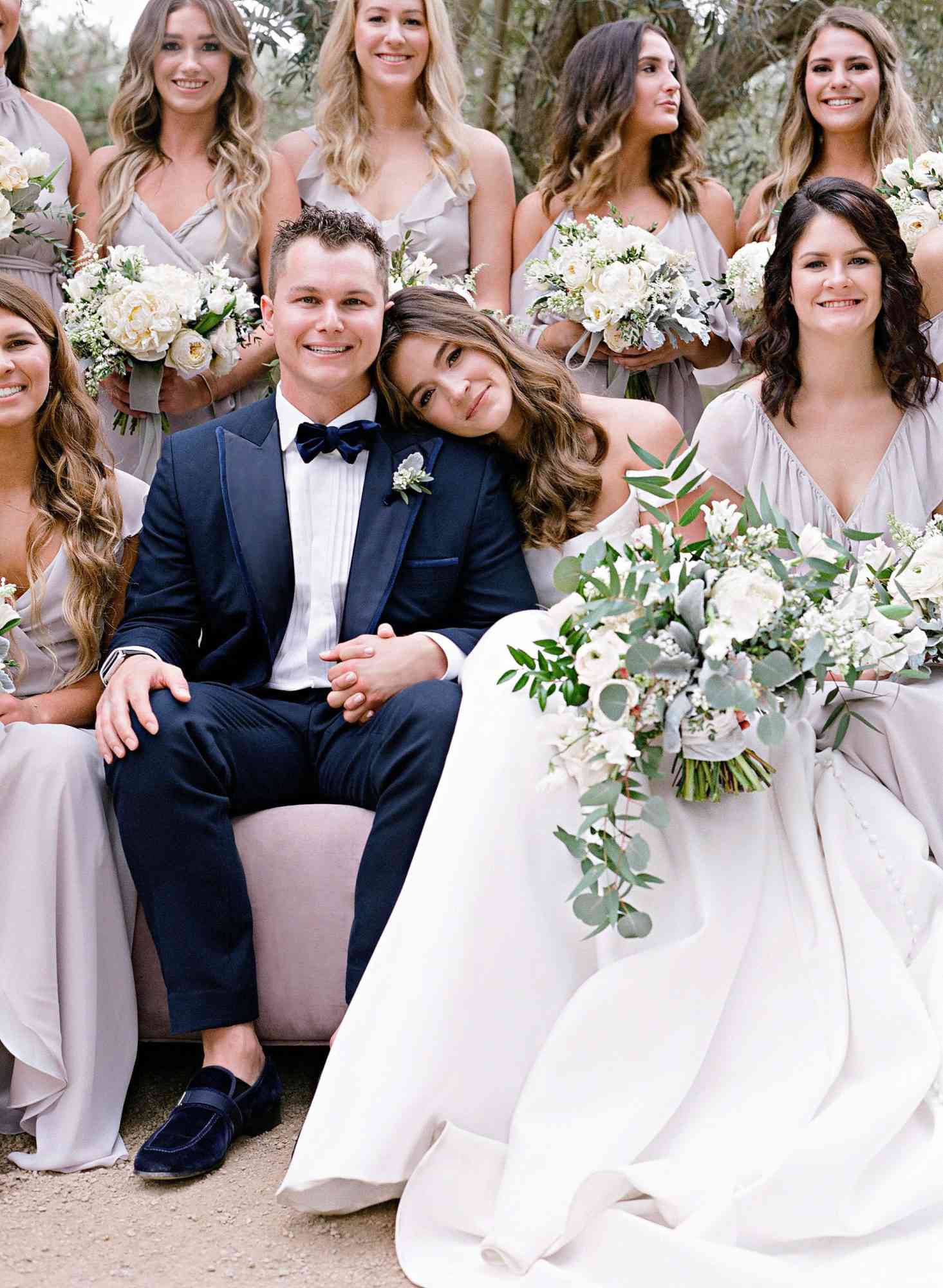 kelsey joc wedding santa barbara california groom and bridesmaids