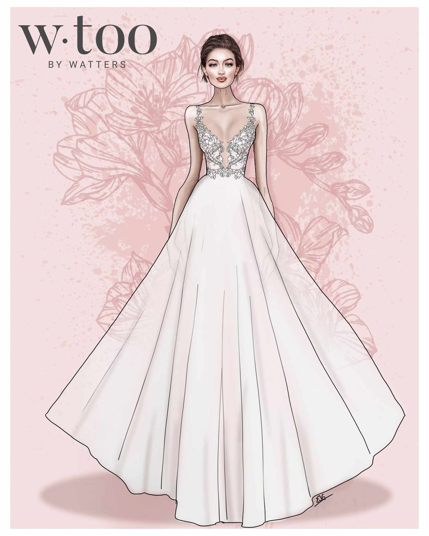 bridal fashion week sketches fall 2019 wtoo