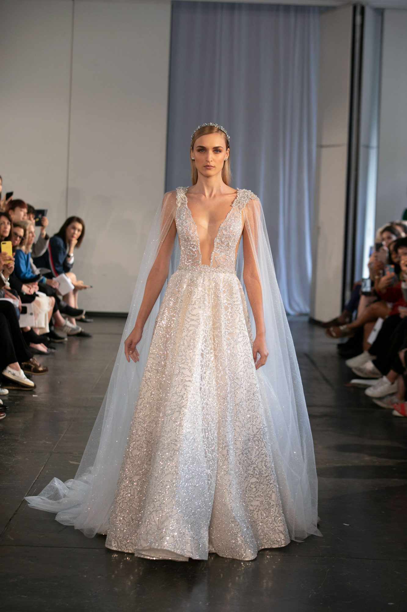 berta fall 2019 v-neck glitter a-line wedding dress