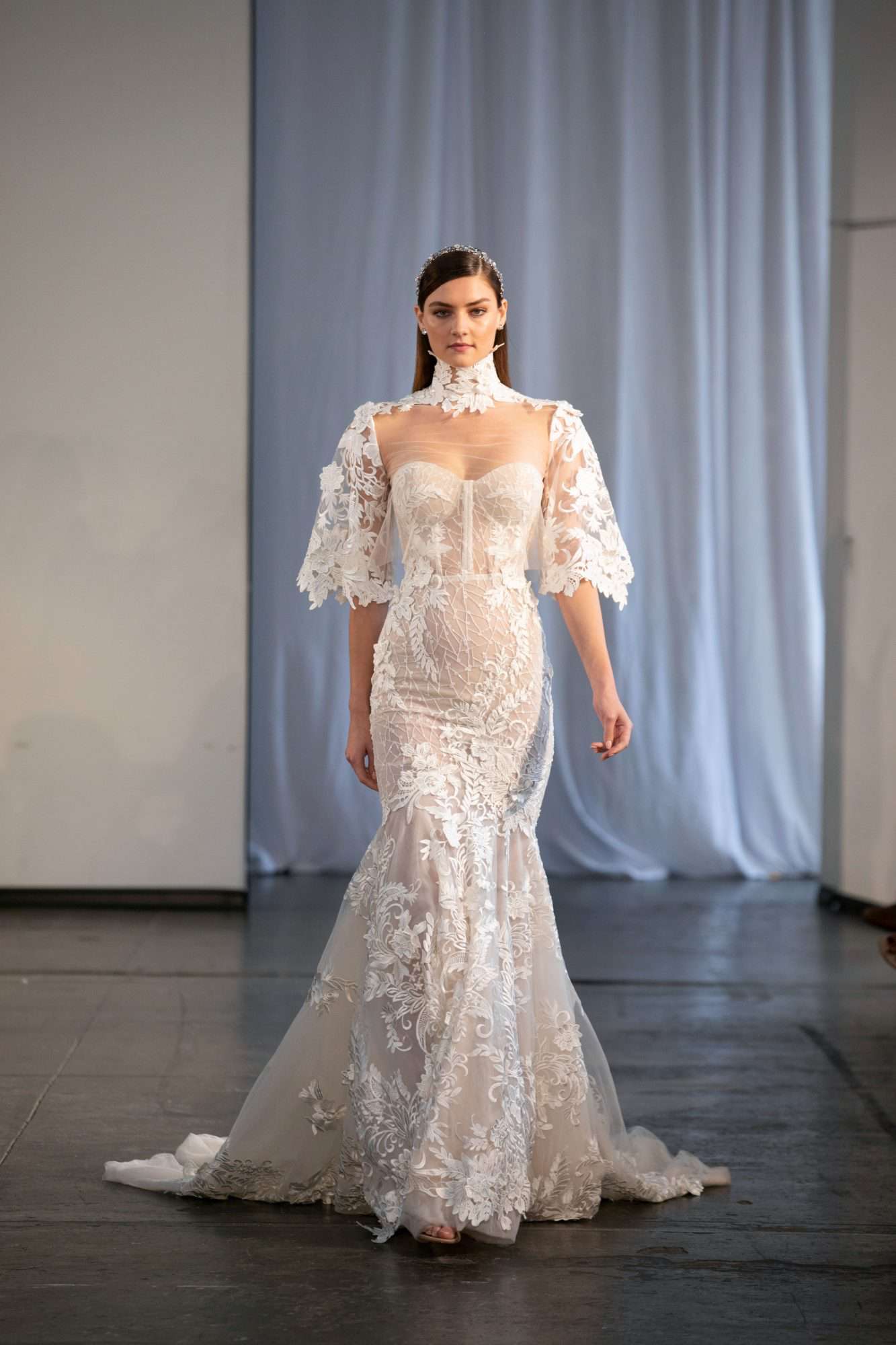 berta fall 2019 strapless sheer mermaid wedding dress