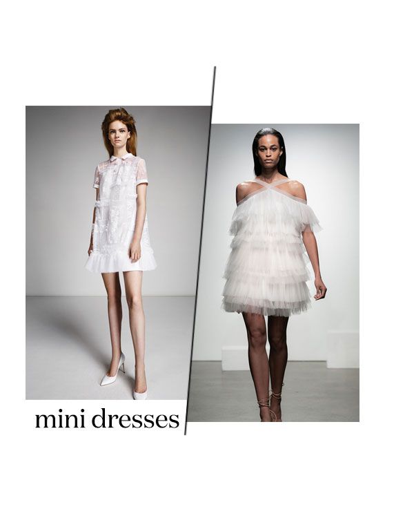 fall 2019 bridal fashion week trends mini dresses