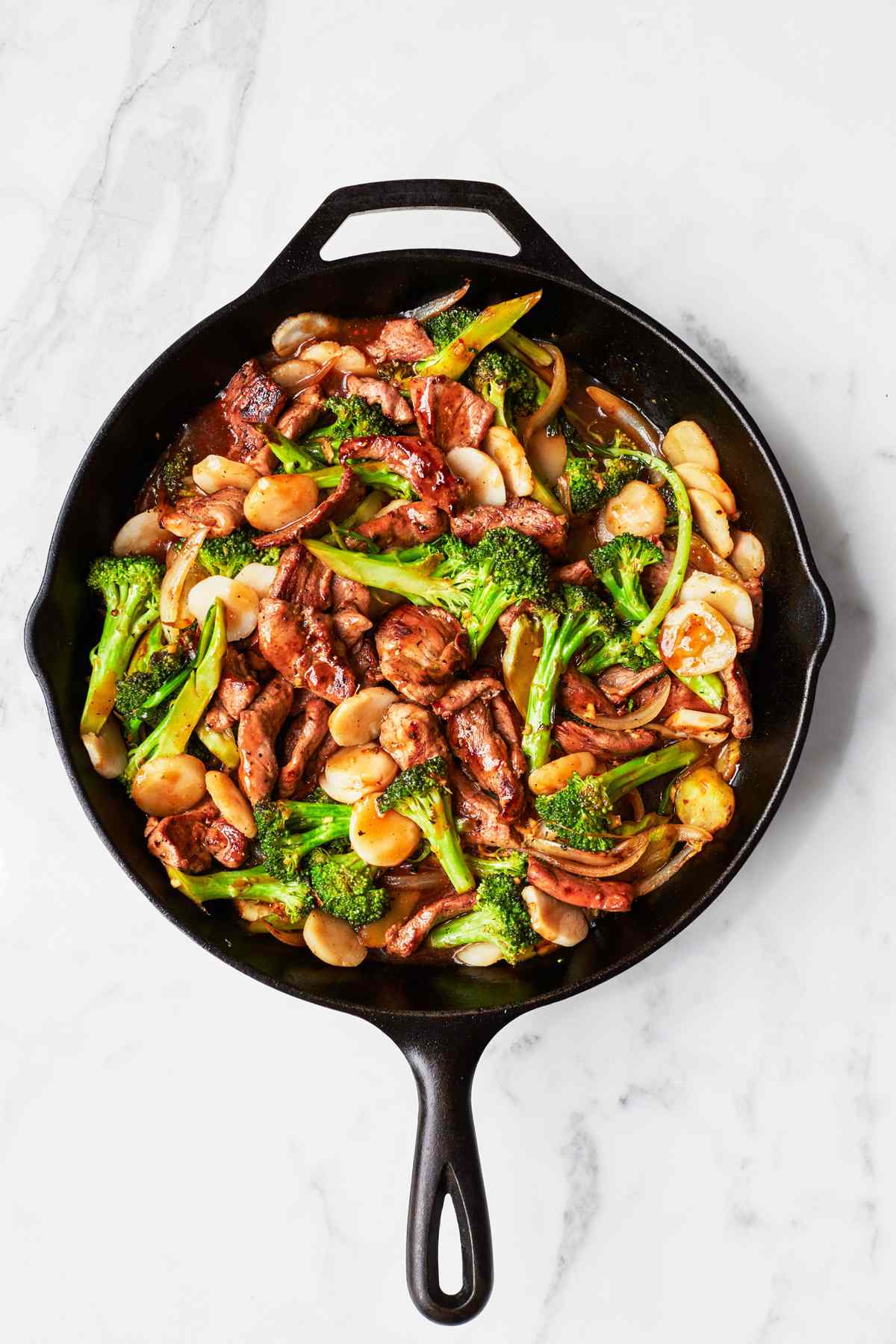 pork-and-broccoli stir-fry
