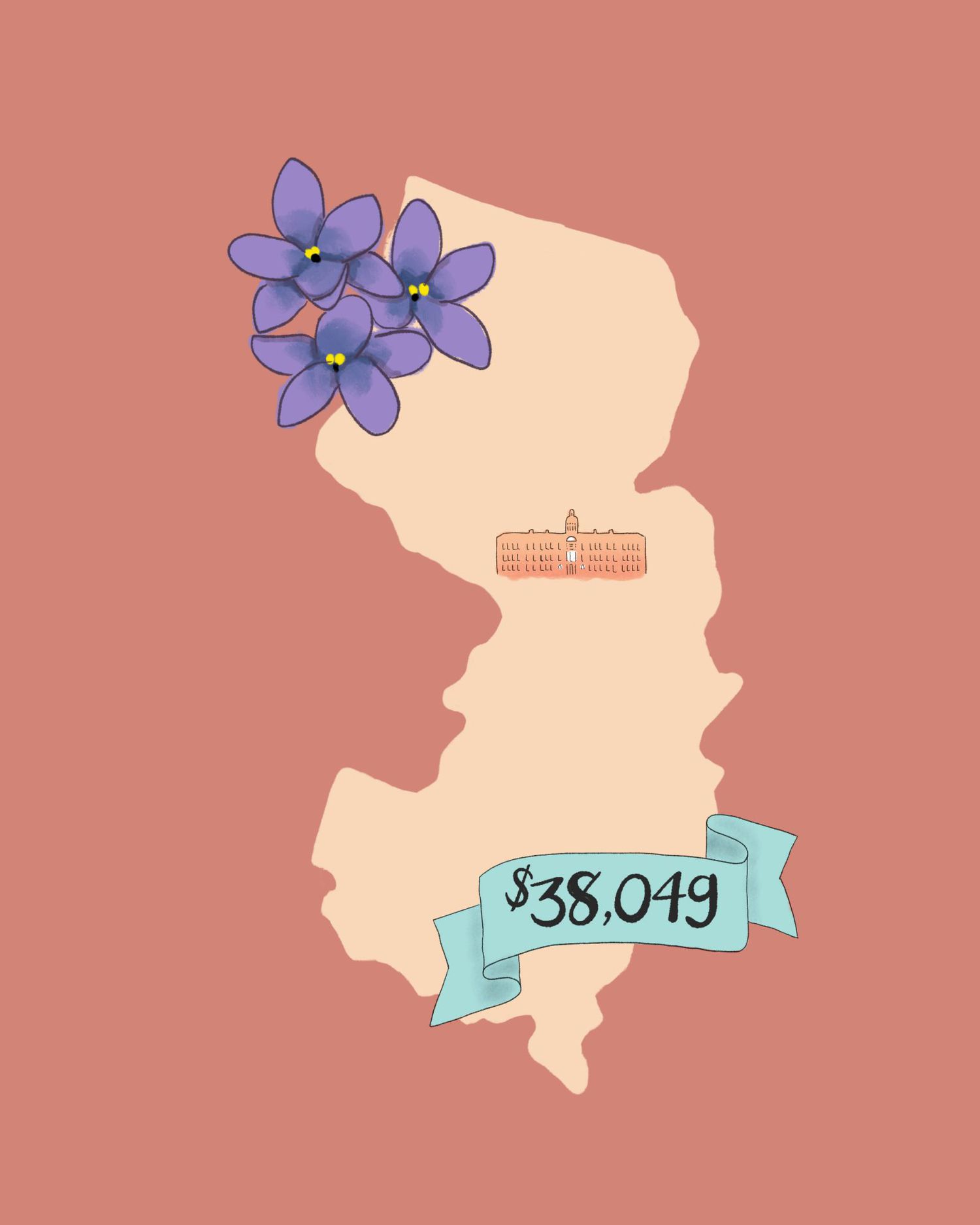 state wedding costs illustration new jersey