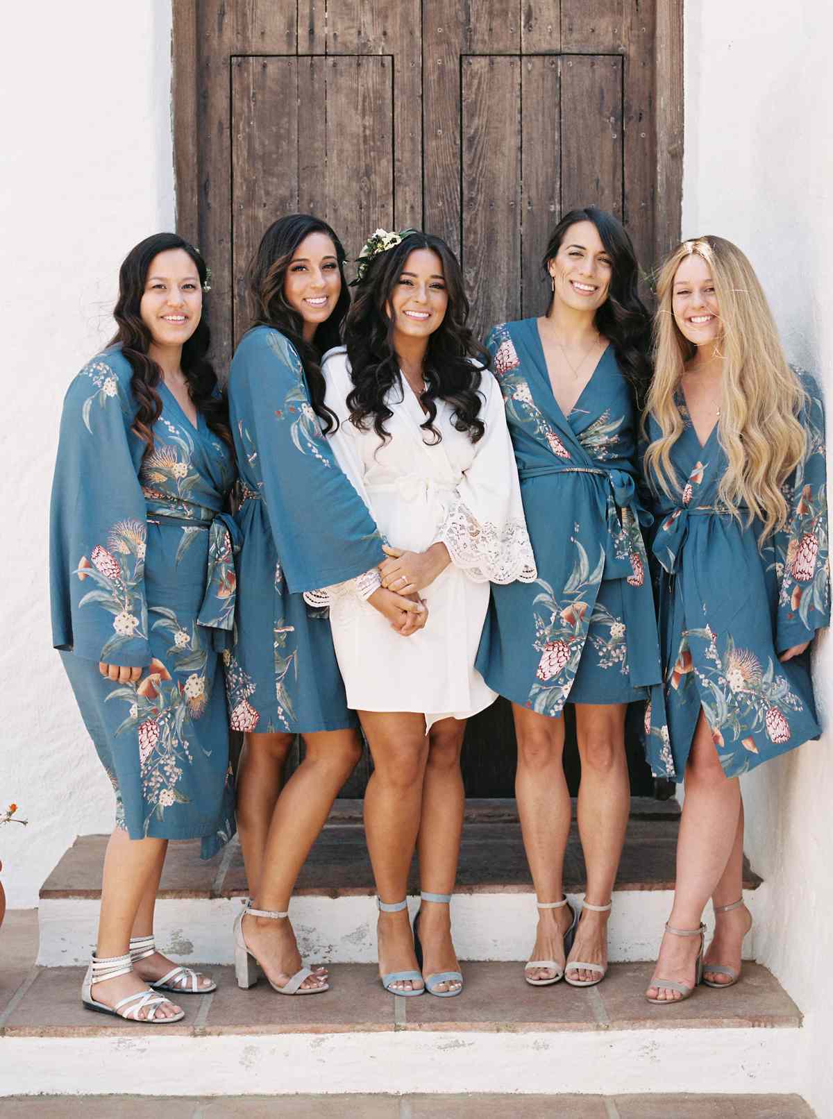 daphne jack wedding spain bridesmaids in robes