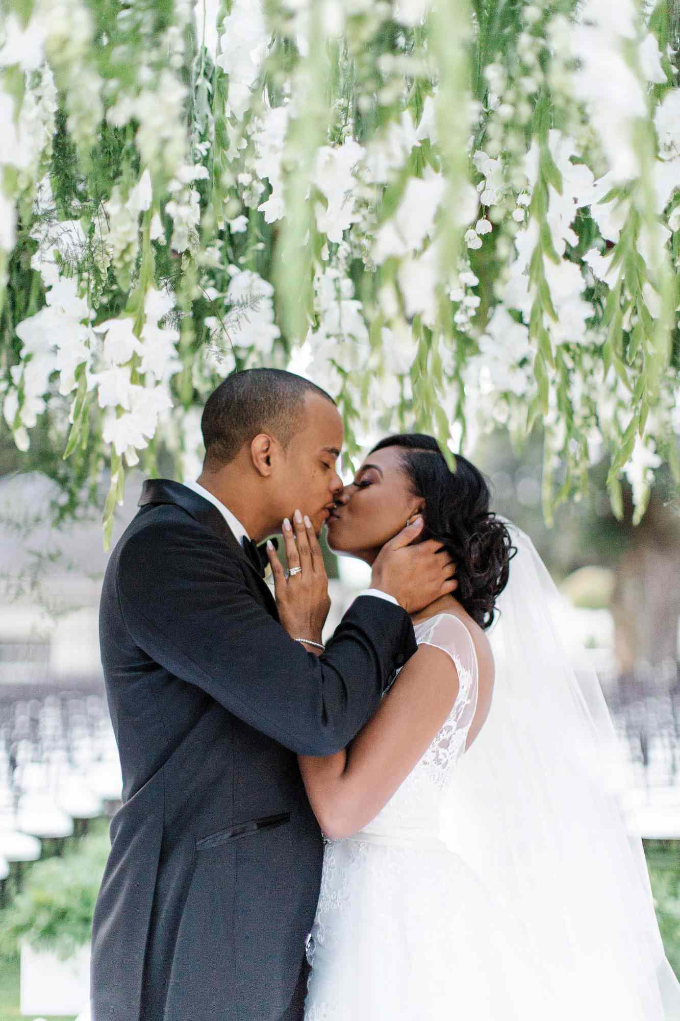 chloe shayo south africa wedding first kiss couple