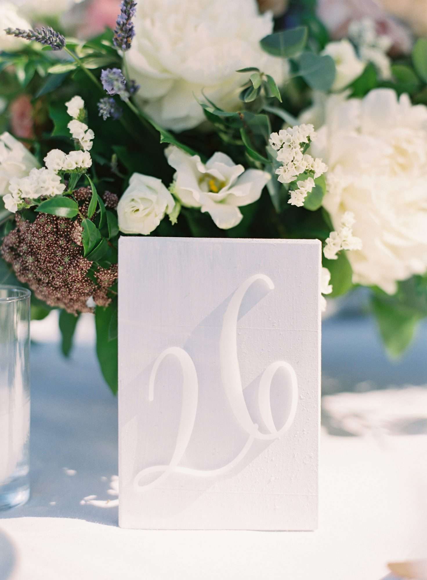 All-White Table Numbers