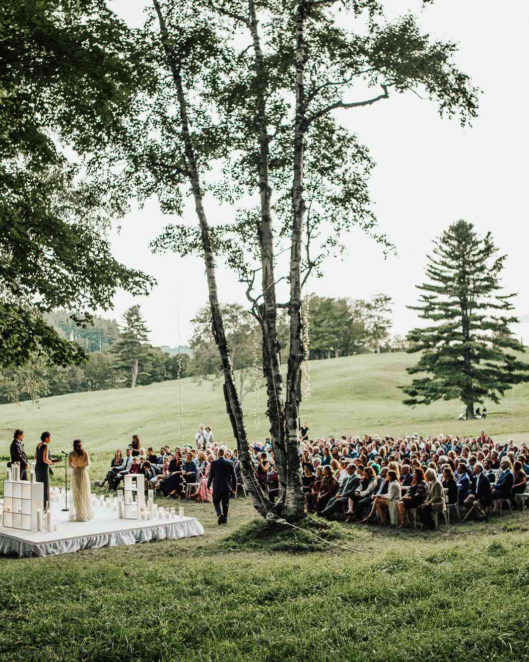 birch grove outdoor wedding ceremony space