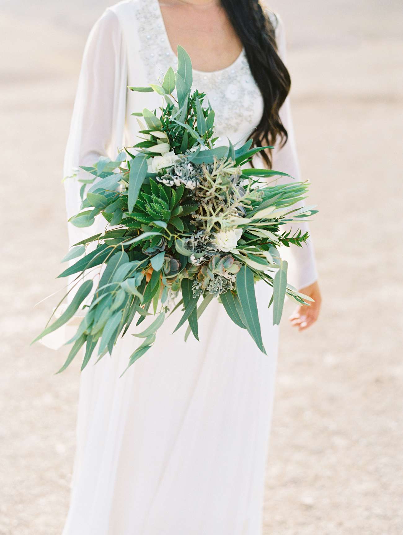A Lush, Green Bridal Bouquet