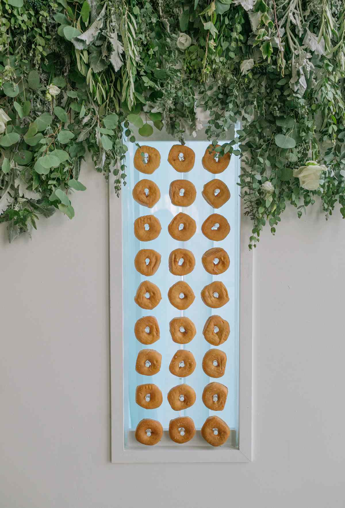 hanging donut display at reception
