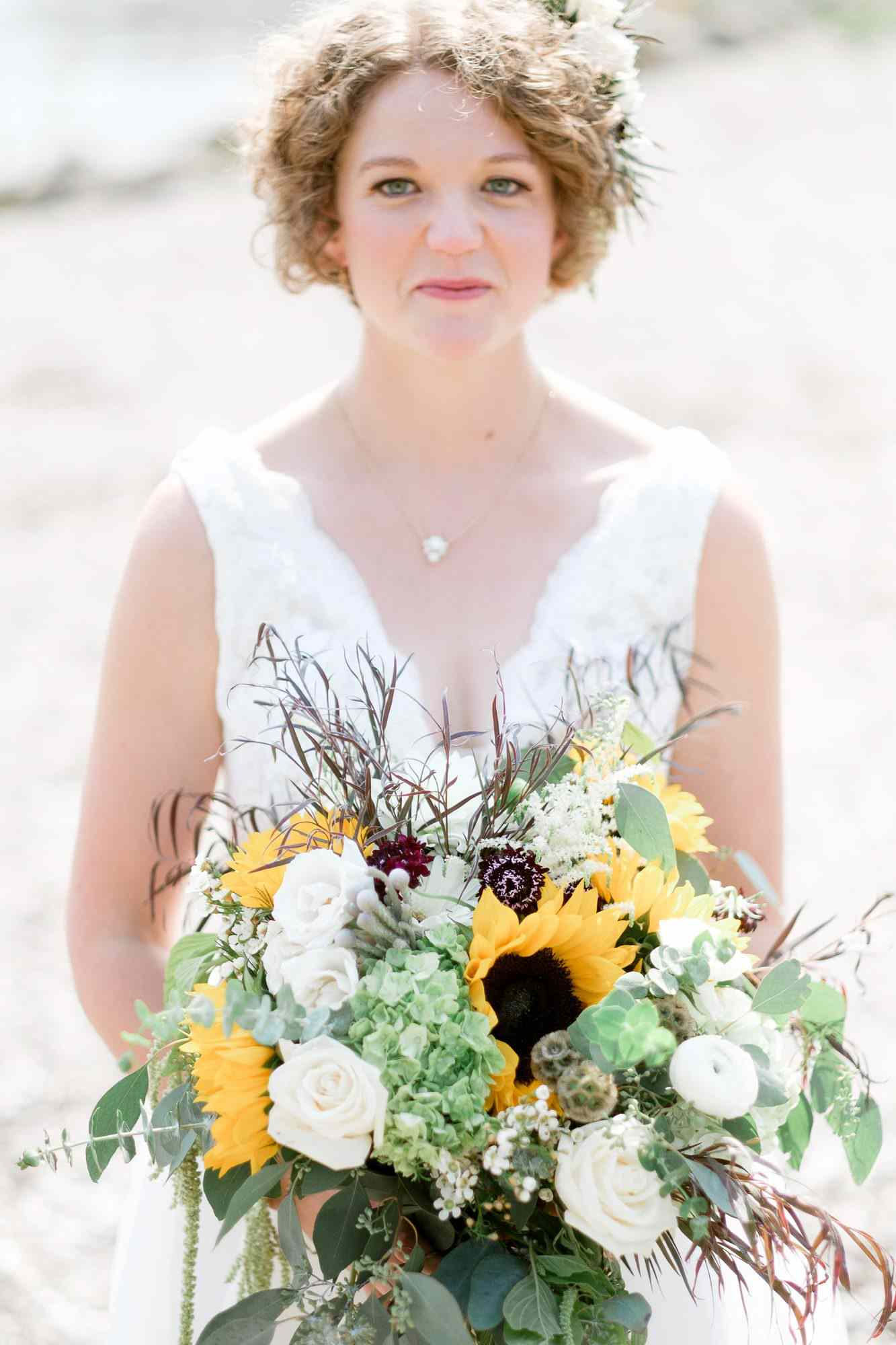 Wedding flowers bridal bouquet decorations sunflowers 8 Bouquets and mores 