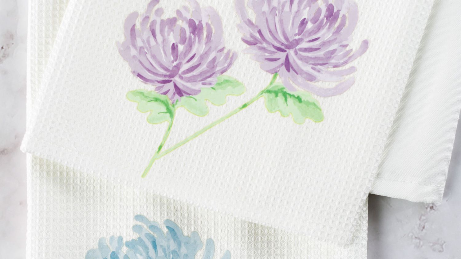Iron-On Floral Tea Towels