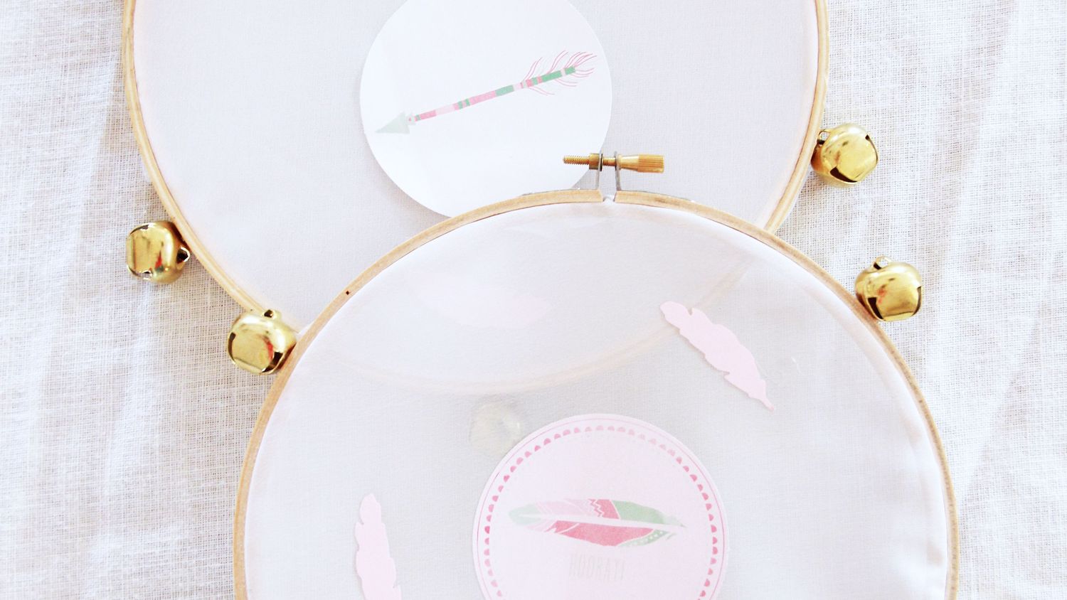 embroidery hoop tambourine