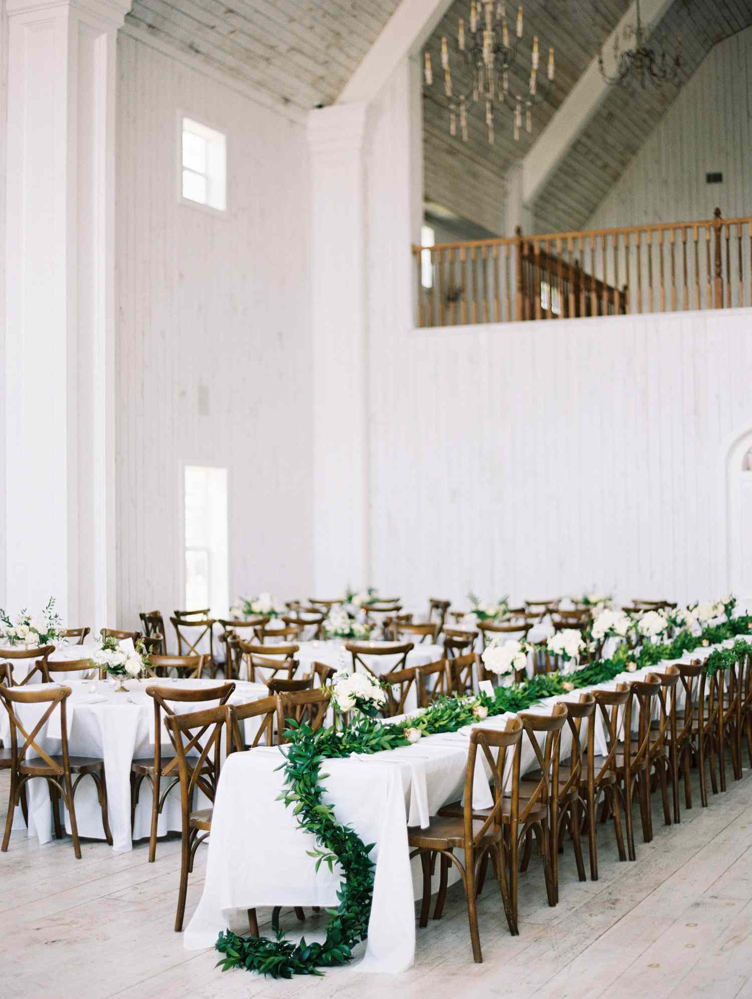 shakira travis wedding reception space tables