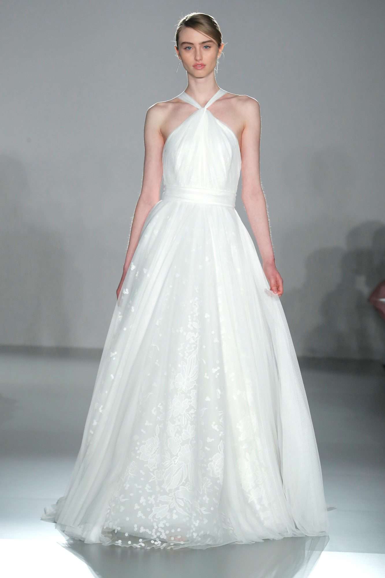 nouvelle amsale halter a-line wedding dress spring 2020