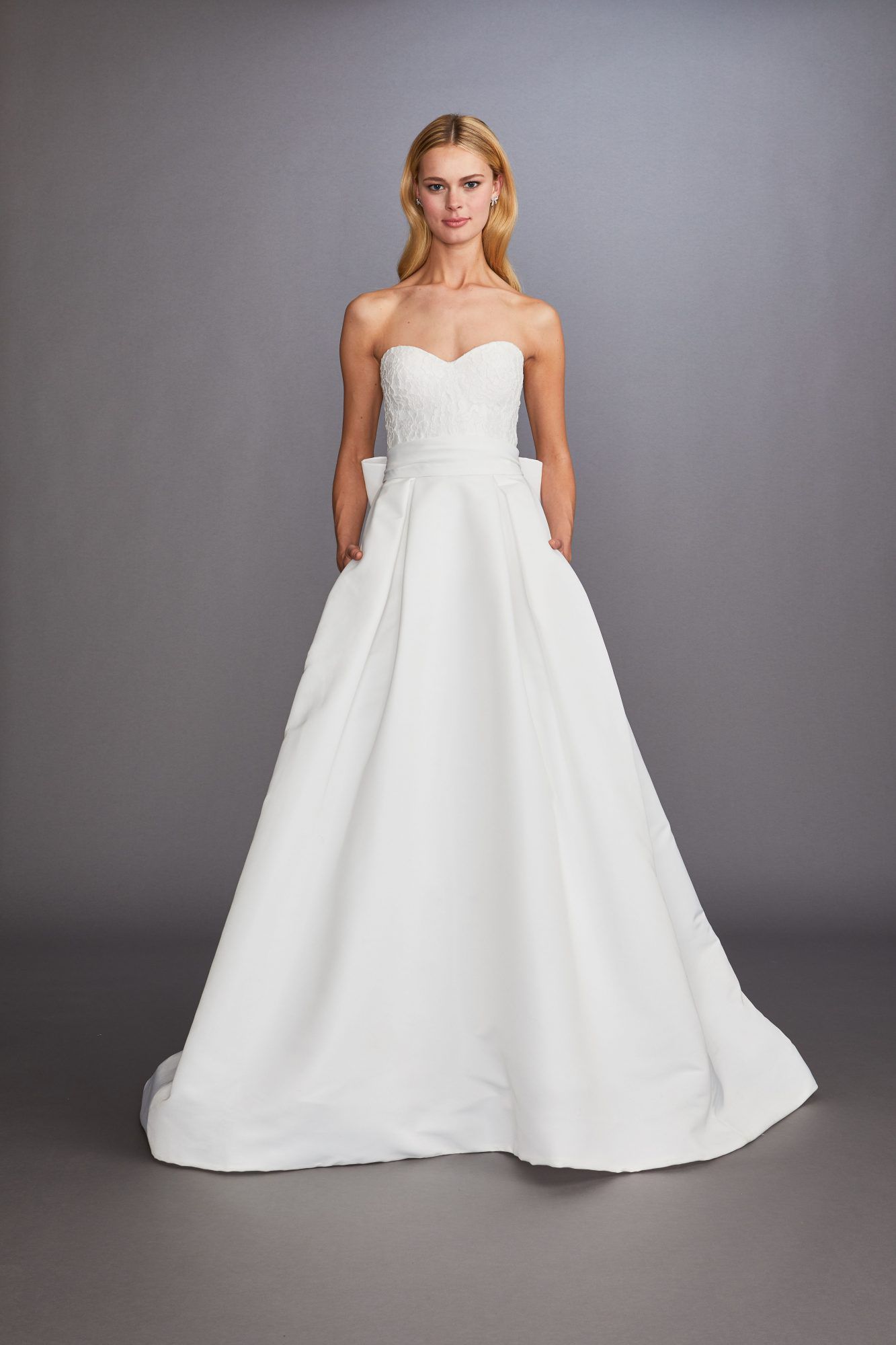 strapless sweetheart neckline a-line wedding dress Allison Webb Spring 2020