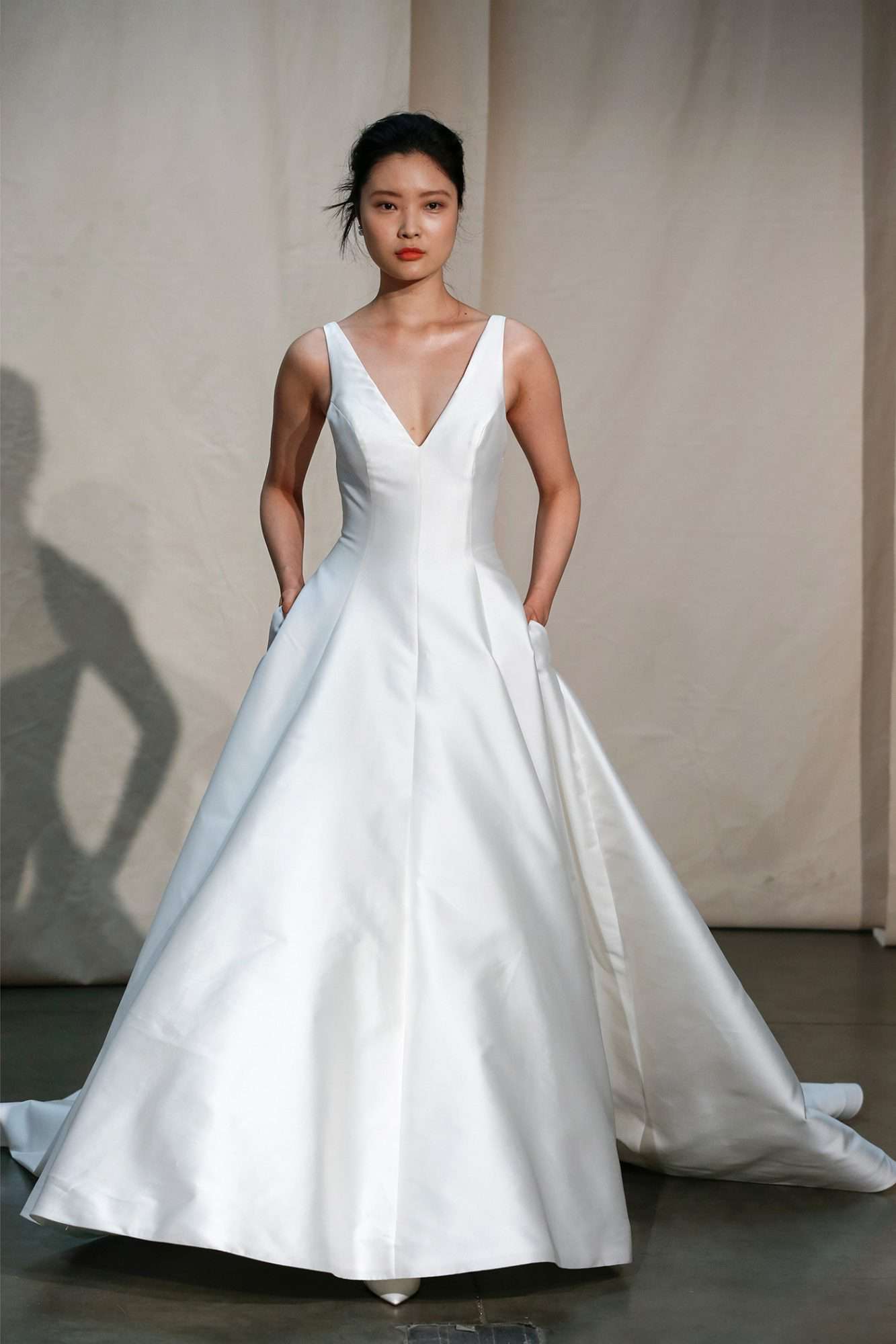 justin alexander v-neck a-line wedding dress spring 2020