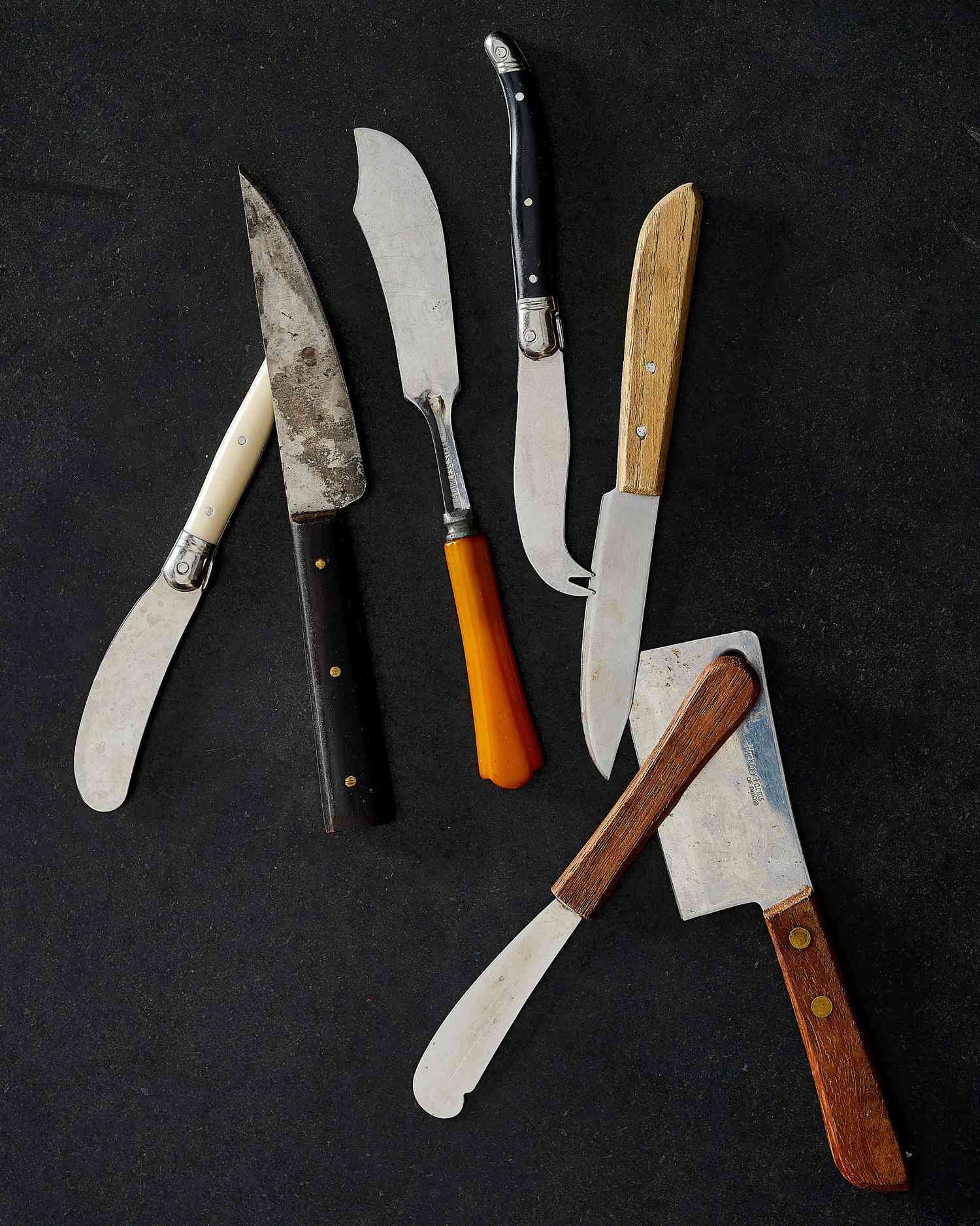 assortment of cheese knives