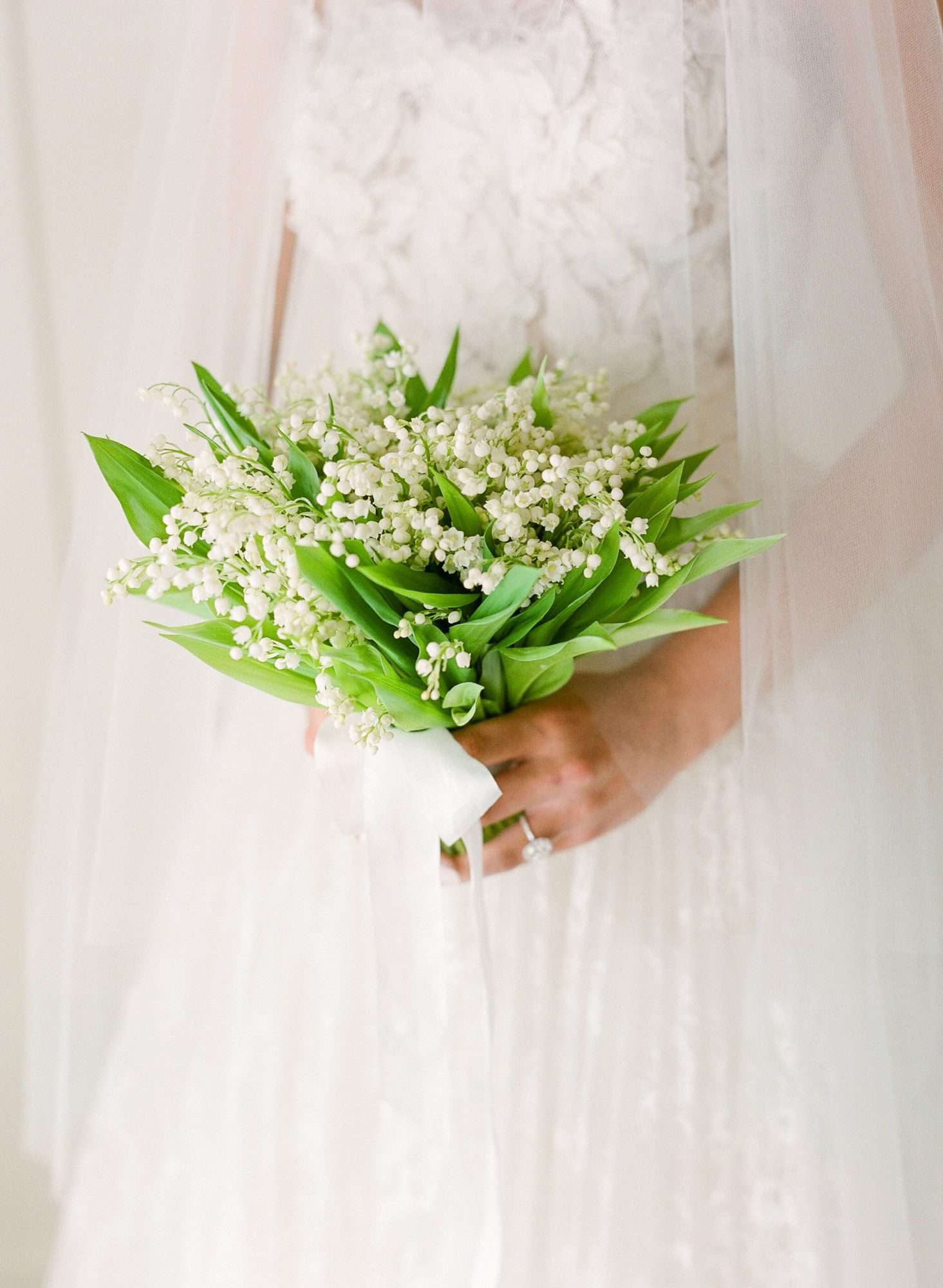 bride lily of the valley bouquet