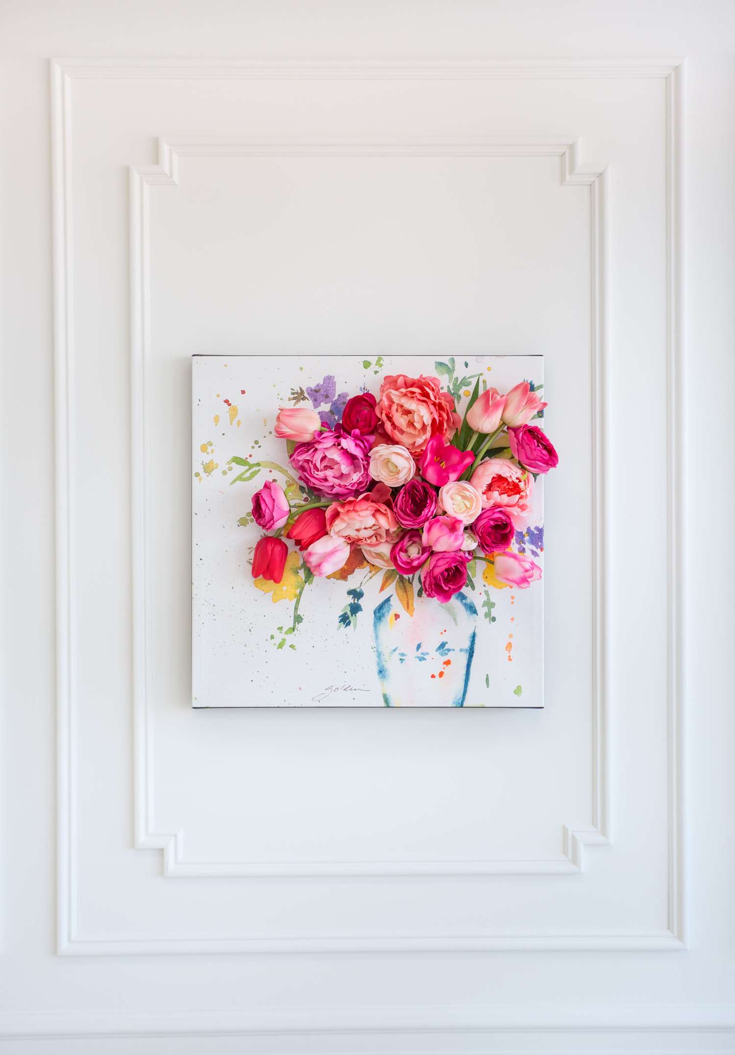 3-D Floral Canvas Wall-Art