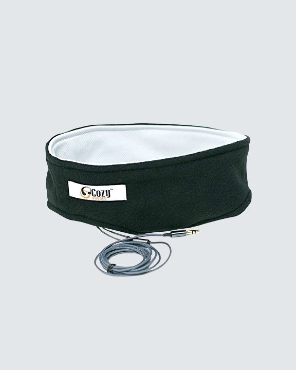 black cozyphones headphones with cord
