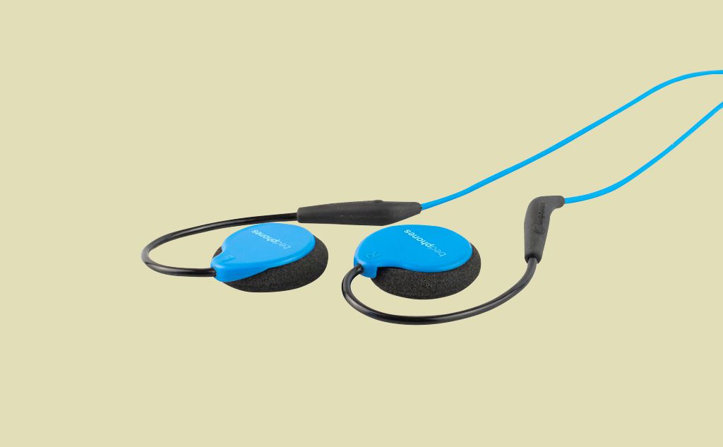 Dublabs blue lightweight on-ear headphones