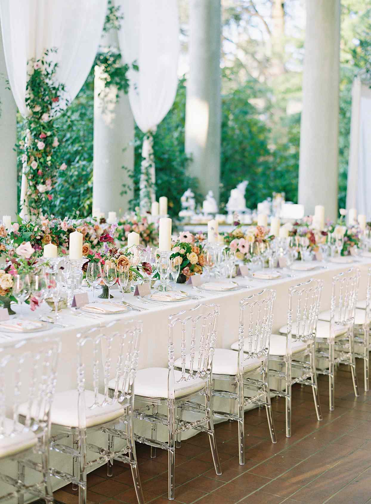 jackie ben wedding reception long table