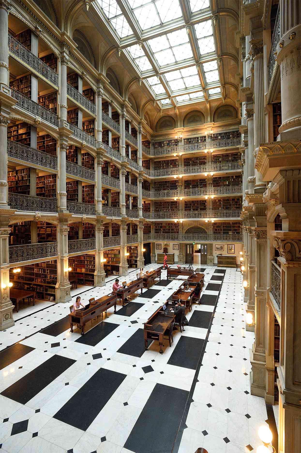 interior of george peabody library