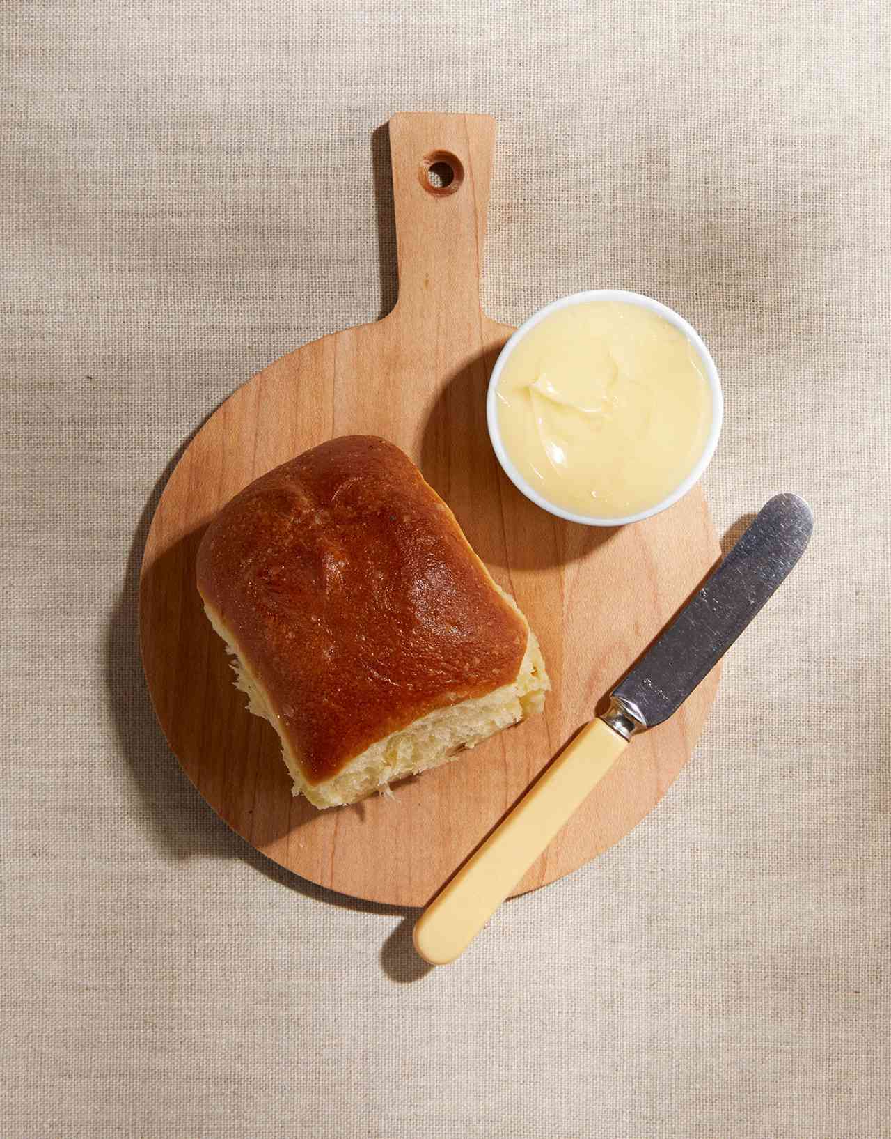 personal bread boards with butter