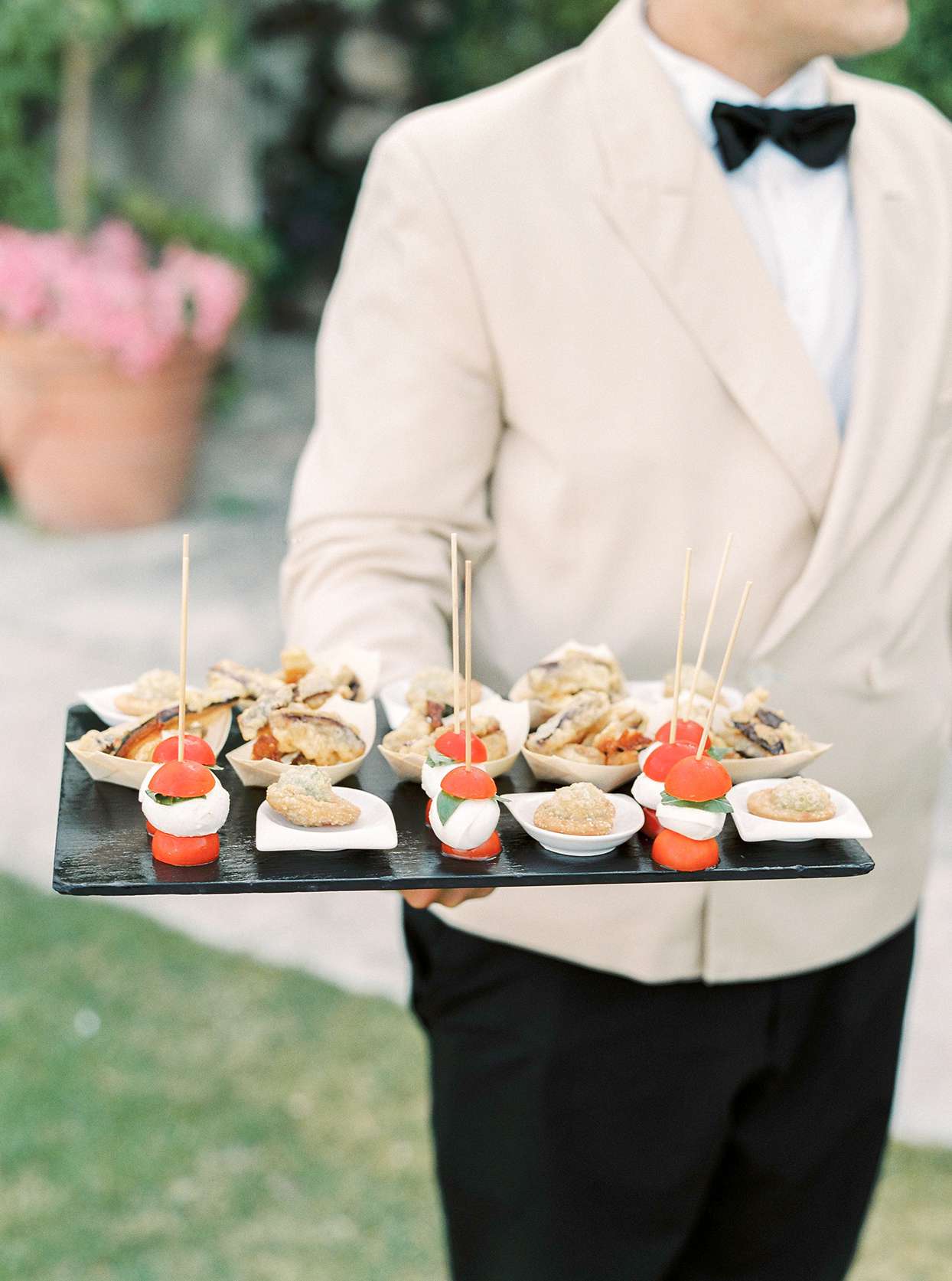 krystyna alexander wedding food on serving tray